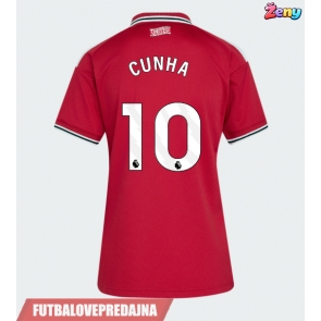 Lacne Ženy Futbalové dres Manchester United Matheus Cunha #10 2026-27 Krátky Rukáv - Domáci